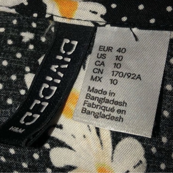 Divided by H&M Polka Dot Daisy Short Sundress sz Medium - Picture 3 of 6